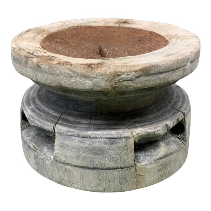 Vintage Indian Seed Extractor Candle Holder | Chairish