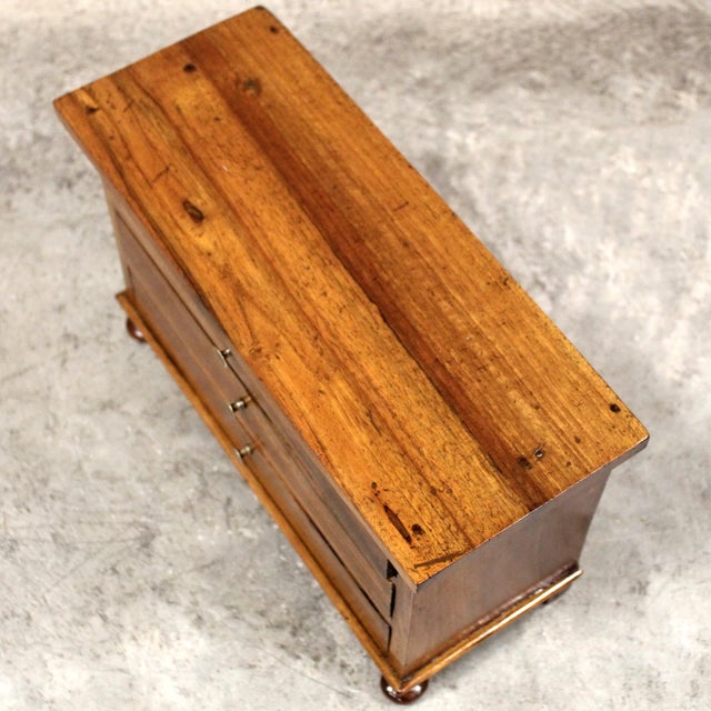 Brown 19th Century Miniature of a Walnut Chest of Drawers, Italy For Sale - Image 8 of 10