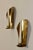 An amazing pair of mid century Swedish Lacquered brass wall sconces Both sconces are in very good condition, slightly...