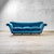 Blue Velvet Sofa by Guglielmo Ulrich, 1950s For Sale - Image 8 of 8