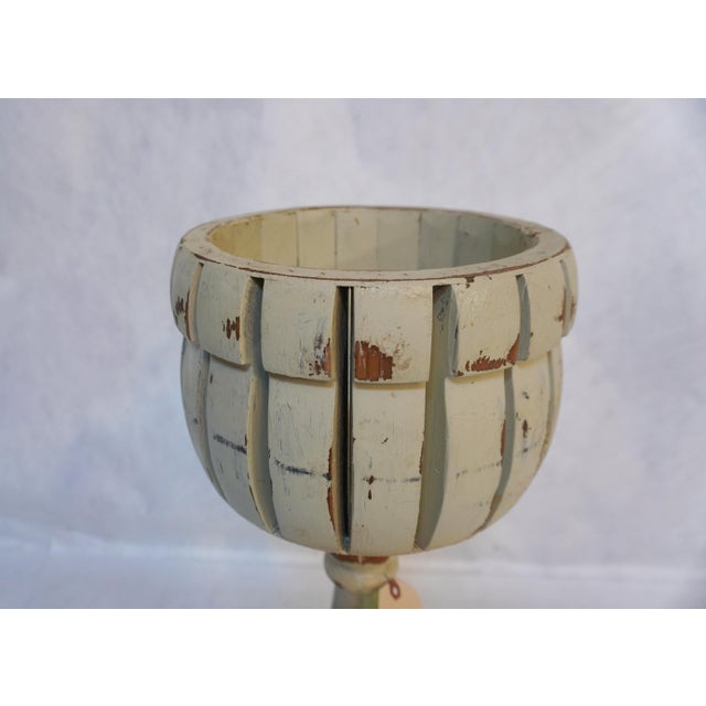 Late 20th Century Vintage Painted Pedestal Plant Stand For Sale - Image 5 of 10