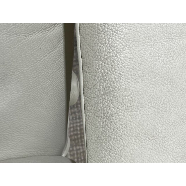 1970s Lafer Kiri Recliner. White Leather For Sale - Image 13 of 14