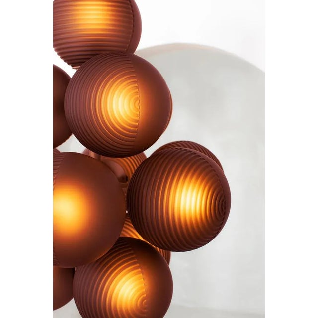 Stellar Grape Big Aubergine Acetato Black Floor Light by Pulpo For Sale - Image 6 of 11