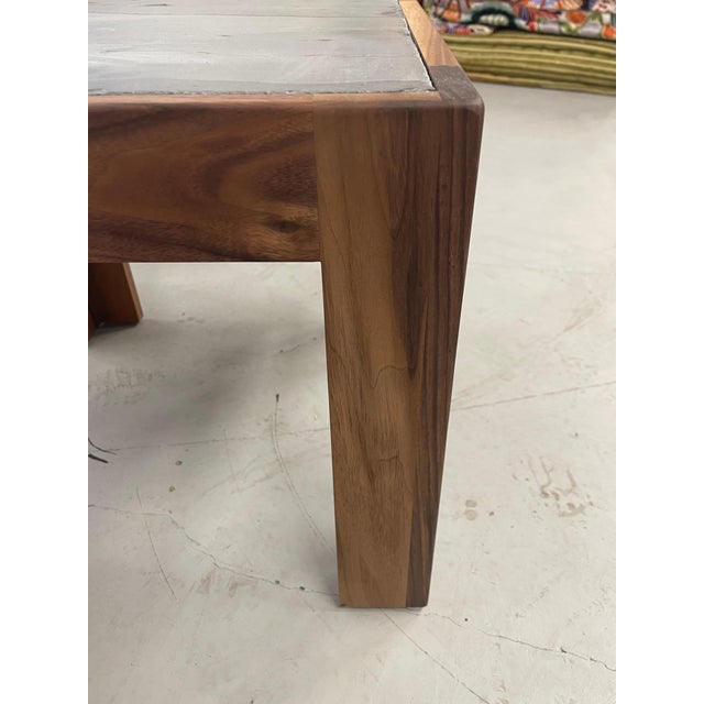 Arts & Crafts Custom Walnut and Slate Tables For Sale - Image 3 of 12