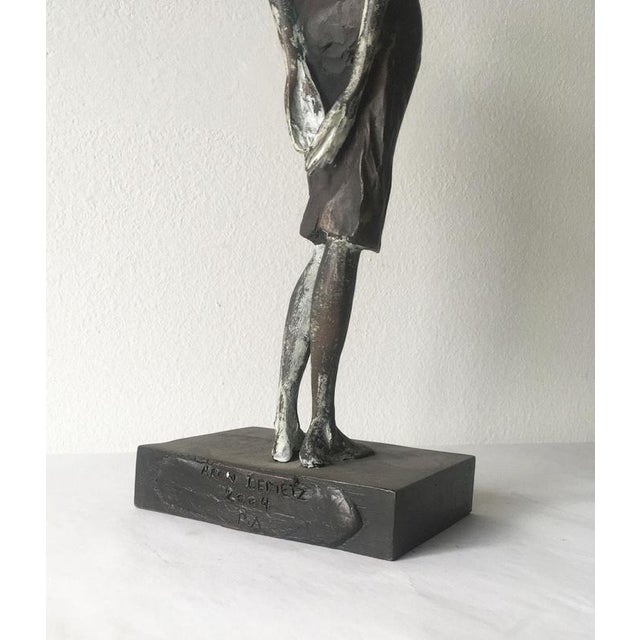 Italian Cast Lost Wax and Bronze Sculpture by Aron Demetz Guardando, 2004 For Sale - Image 17 of 18