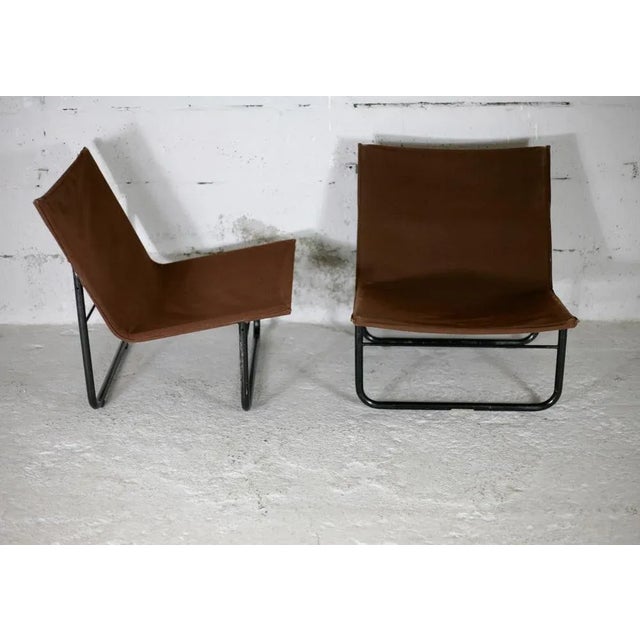 Set of Steel and Canvas Chocolate Chairs from Kebe, Denmark, 1975s For Sale - Image 16 of 18