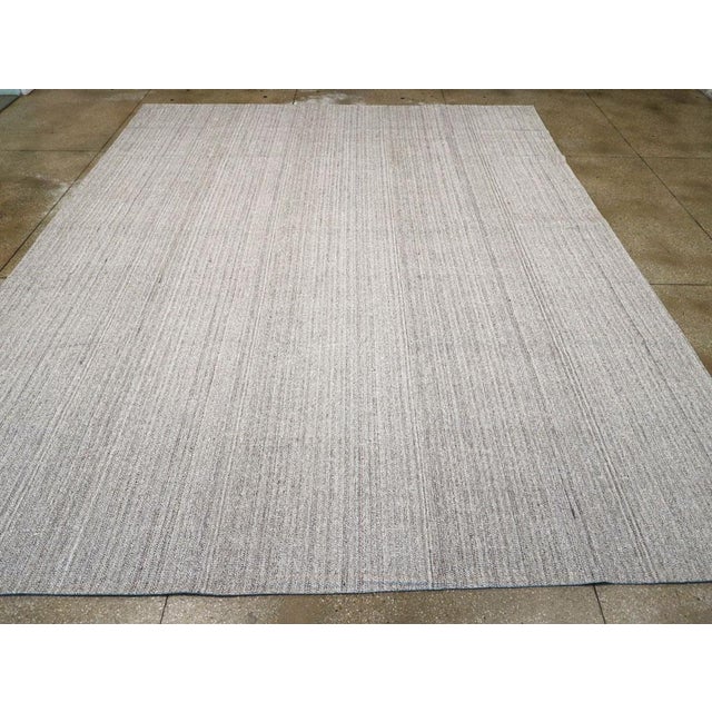 A Vintage Turkish Flatweave Kilim large room size carpet handmade during the Mid-20th Century. Measures: 12' 1" x 15' 1"