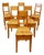 Vintage Pine Chairs, Set of 6 For Sale