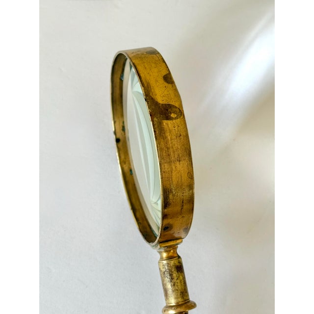 Metal Vintage Mother of Pearl Magnifying Glass For Sale - Image 7 of 11