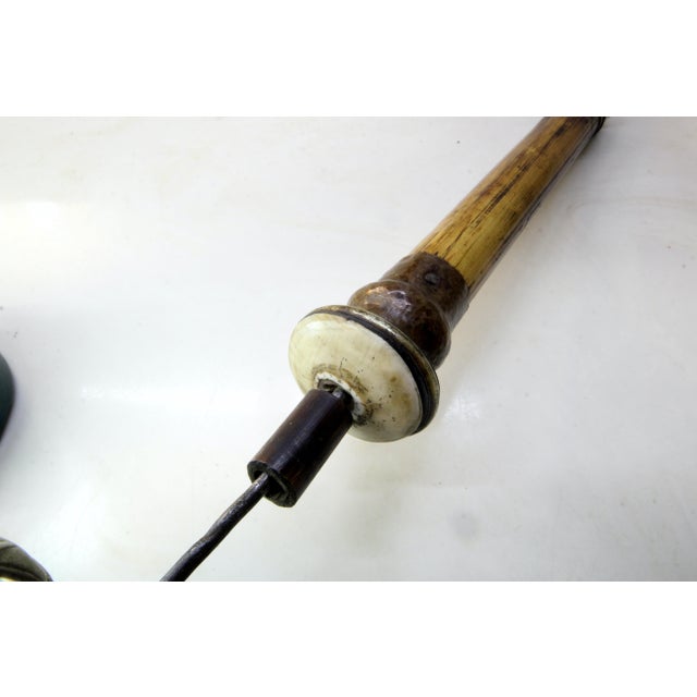 18" Tibetan Prayer Wheel W/Inner Scroll Inlaid Silver 19th Century Monastery Ritual For Sale - Image 16 of 18