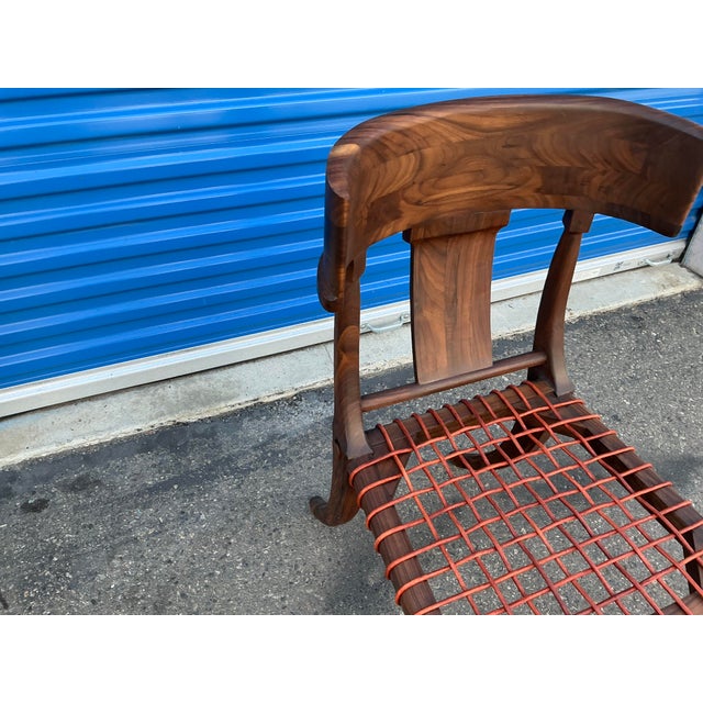 Vintage Klismos Walnut Chair For Sale - Image 4 of 11