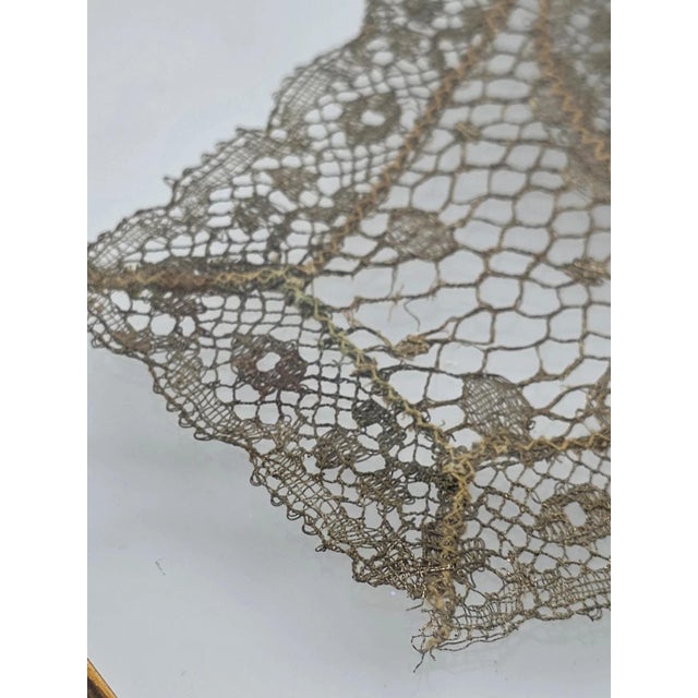 Traditional Ultra Rare Antique 1820s Lace Mounted Portrait Watercolor on Ivory Georgian Art For Sale - Image 3 of 12