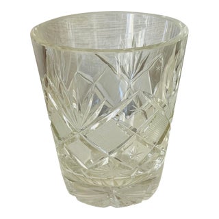 Vintage Cut Crystal American Vase For Sale