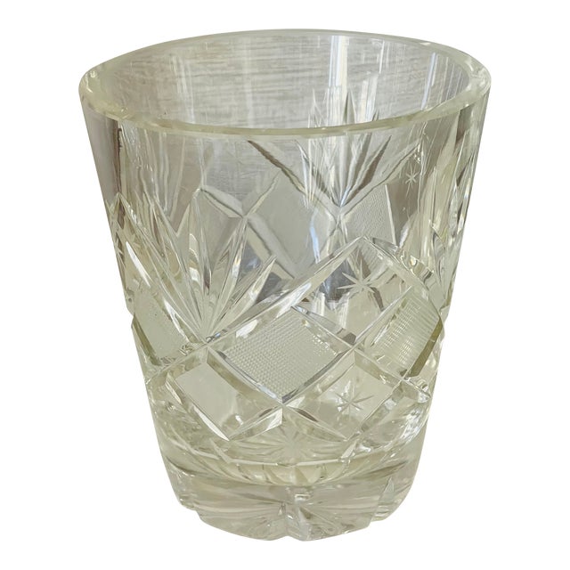 Vintage Cut Crystal American Vase For Sale