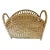 Vintage Natural Wicker Magazine Rack Basket For Sale