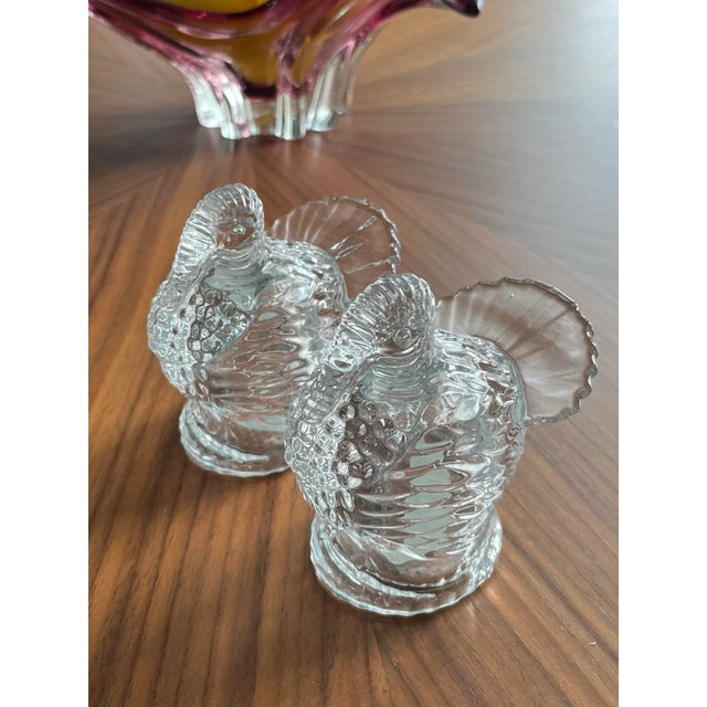 Late 20th Century Vintage Shannon Crystal Turkey Salt & Pepper Shaker Set For Sale - Image 5 of 9