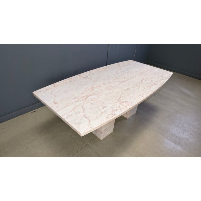 Pink Vintage Marble Dining Table, 1970s For Sale - Image 8 of 13