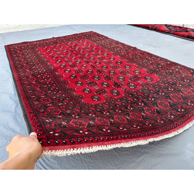 Tribal Fine Quality Red Khal Mohammadi Hand-Knotted Wool Rug - 7'9" X 5'1" For Sale - Image 3 of 9