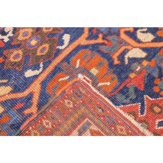 Antique Persian Afshar Rug 4'1" X 5’6" For Sale - Image 4 of 12