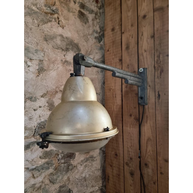 Vintage Street Wall Light in Metal and Glass, 1950s For Sale - Image 6 of 15