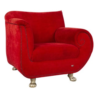 Gaudi Fabric Chair in Red from Bretz For Sale