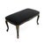 Vintage Bench in Black Linen Fabric For Sale - Image 10 of 10