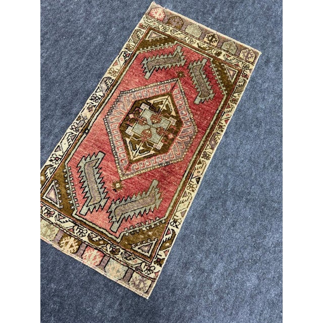 Early 21st Century Turkish Yastik Rug 1'4" x 2'8" For Sale - Image 5 of 5