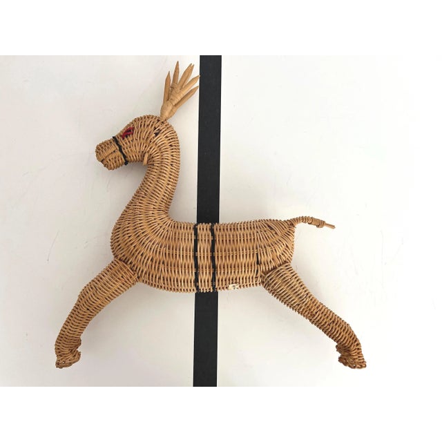 1970s Wicker Reindeer For Sale - Image 15 of 17