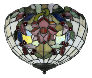 Vintage Liberty Ceiling Lamp in Leaded Glass Mosaic