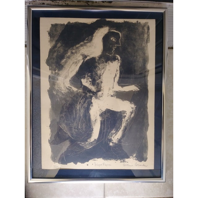Black "Night Figure" Print by Arthur Secunda" For Sale - Image 8 of 8
