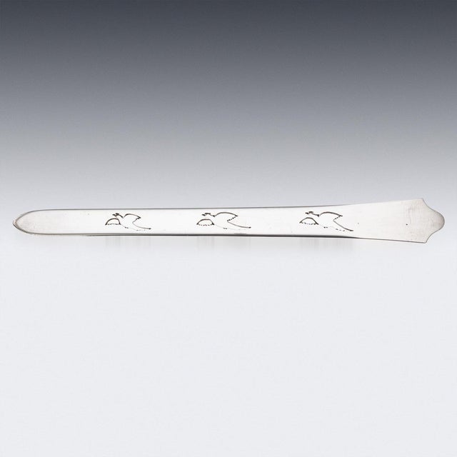 Silver Antique British Silver Letter Opener from Asprey & Co, 1913 For Sale - Image 8 of 10