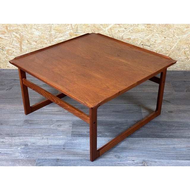 Brown Vintage Danish Teak Table by Jalk Vodder Andersen for Dyrlund, 1970s For Sale - Image 8 of 18