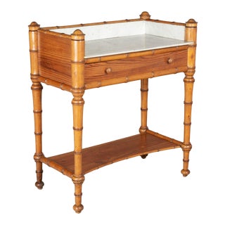 19th Century French Faux Bamboo Console Table For Sale