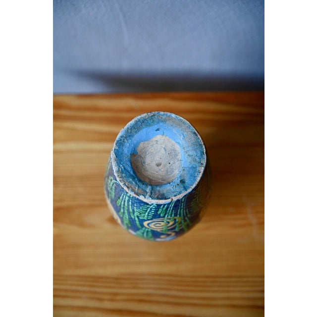 Ceramic Art Deco Bohemian Soufflenheim Glazed Terracotta Vase, 1920s For Sale - Image 7 of 8