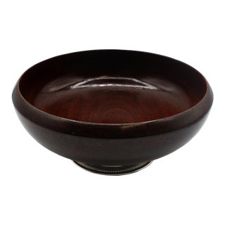 Mid Century Modern Wooden Fruit Bowl by Fisher For Sale