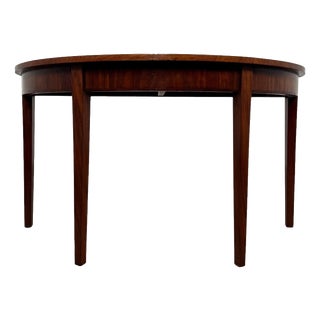 19th Century English Mahogany Demi-Lune Side Table For Sale