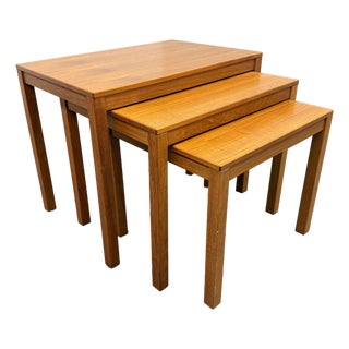 Bent Silberg Mobler Teak Nest Tables, Mid 20th Century, Set of Three For Sale