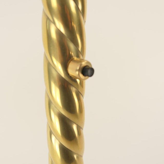 1940s Art Deco Massive Brass Floor Lamp, Vienna, 1930s For Sale - Image 5 of 11