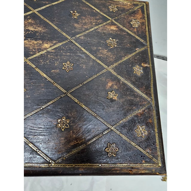 Mid 20th Century Solid Painted Wood and Ornate Metal Mounted Strongbox For Sale - Image 12 of 12