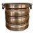 Possibly Antique Brass Toned Decorative Bucket With Side Handles - Vintage Container Possibly Planter For Sale