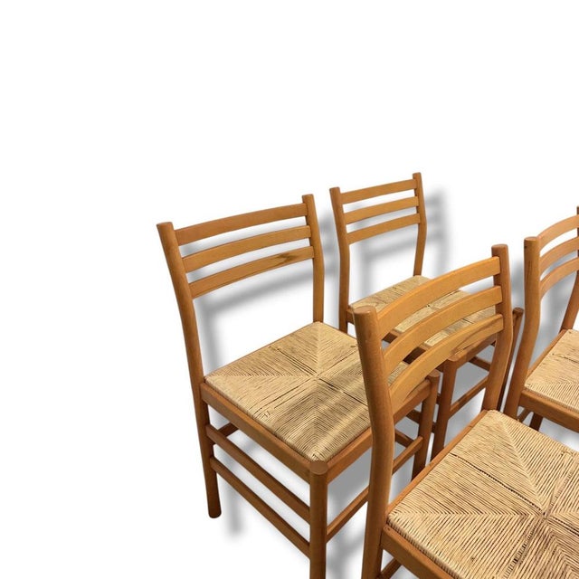 1960s Italian Beech Dining Chairs, 1960s, Set of 4 For Sale - Image 5 of 9