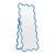 Light Blue Modern Free Standing Wavy Mirror by Oitoproducts For Sale