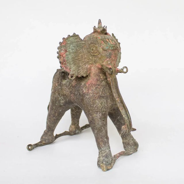 Bronze Antique Bronze Elephant Toy Figurine From India For Sale - Image 8 of 8