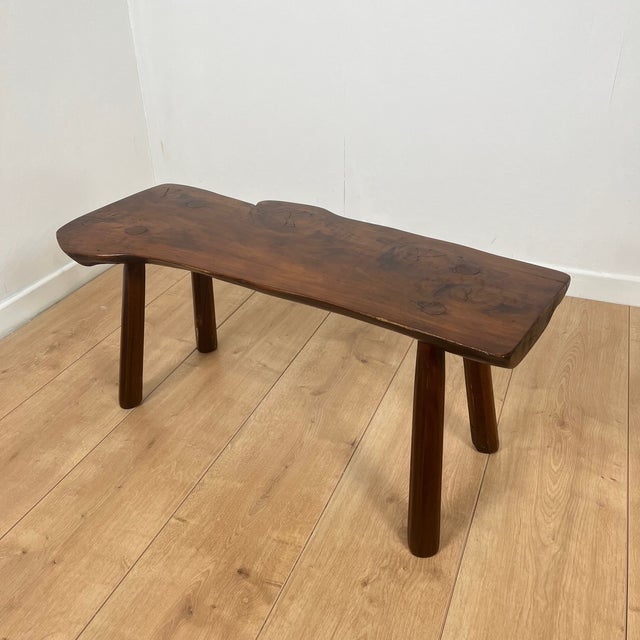 Wabi Sabi Rustic Bench in Elm, 1950s For Sale - Image 13 of 13