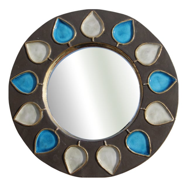 Mirror with Spike Pattern, 1960s For Sale