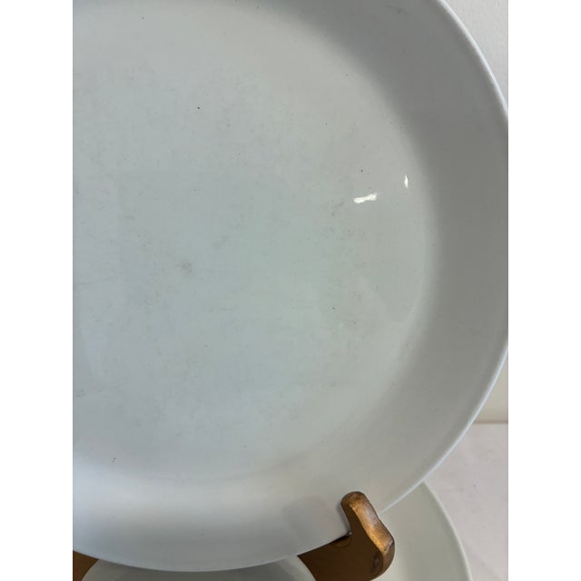 Late 20th Century Vintage Johnson Brothers Tivoli Plates, Set of 3, White Ironstone, England For Sale - Image 5 of 11