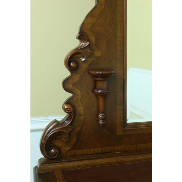 Wood Victorian Style Large Mahogany Dresser W. Mirror For Sale - Image 7 of 13
