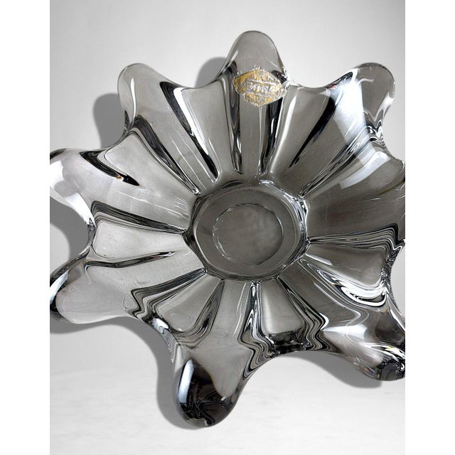 Vannes-Le-Châtel Cristalleries French Clear Crystal Centerpiece For Sale - Image 10 of 18