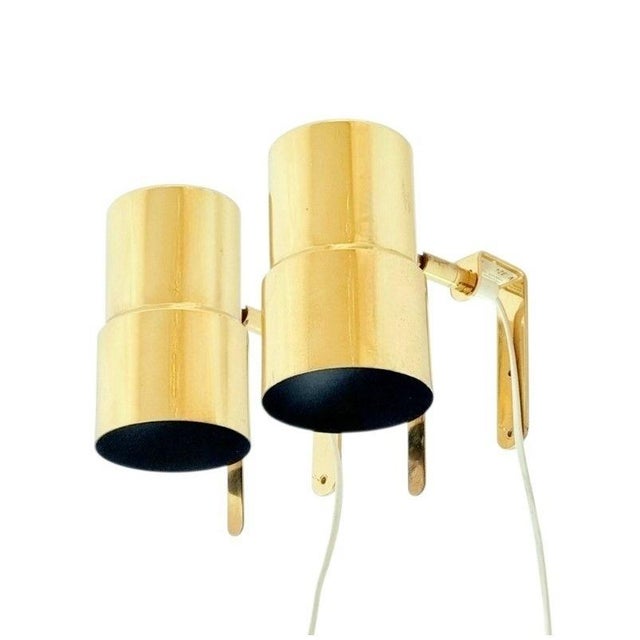 Mid-Century Scandinavian Brass Model V-324 Wall Lights from Hans-Agne Jakobsson, Sweden, 1960s, Set of 2 For Sale - Image 10 of 10