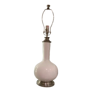 Restoration Hardware Sculptural White High‑Gloss Ceramic Gourd Lamp - Very Heavy - Palm Beach, Grandmillennial & Transitional - See Pics! For Sale